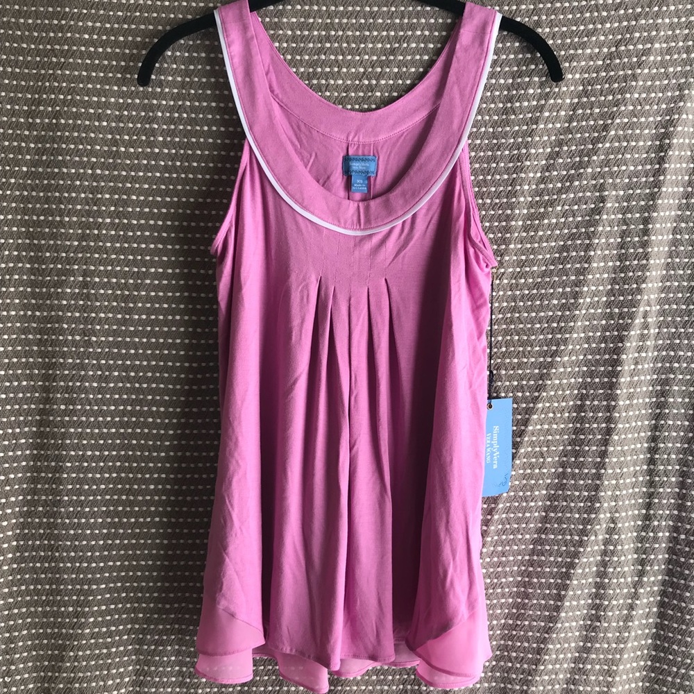 NEW Vera Wang Flowy Pink Tank Top